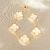 Pulseira de trevo branco Banhado a ouro 18k