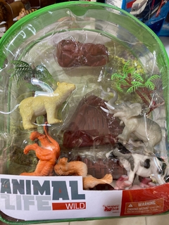Animal Life Mochila x 6 Animales + 8 accesorios