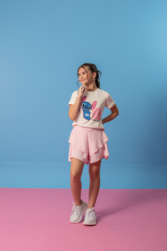 Combinadinho Stitch Tee + Short Saia Priscila (Stitch) - loja online