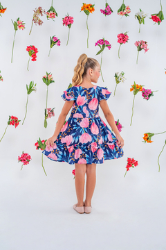 Vestido Filha Laura - Floral Azul na internet