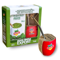 Image of Kit Chimarrão Pura Folha Export - Erva-Mate, Cuia Matesito e Bomba Bocal de Ouro - Rápido, Fácil e Sempre Delicioso - (cópia)