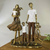 Escultura de Família com Três Filhos 26 cm