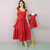 Kit Vestido adulto Adriele Vermelho e infantil Helena Vermelho