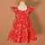 Vestido infantil Teresa Folhinhas Vermelho