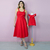 Kit de Vestidos Adulto Livia Vermelho e infantil Dani Vermelho