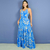 Vestido adulto Aila Azul Floreado - comprar online