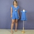 Kit Macaquinho Adulto Veneza Azul e Vestido infantil Luna Azul na internet