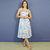 Kit de Vestidos Adulto Mirian e infantil Aline Azul Florido - loja online