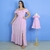 Kit de Vestidos Adulto Yasmin Rosa e infantil Nivea Rosa