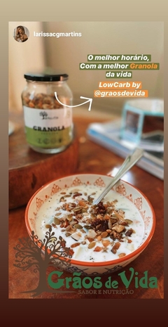 Granola Lowcarb - Graos de Vida - Sabor e Nutrição. Compre granola, castanhas, sementes, chás diuréticos e farinhas lowcarb.