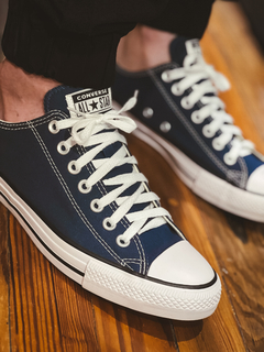 Converse azules sin caña discount