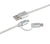 Cabo USB para Micro USB e USB-C 1,5m PVC nylon branco Intelbras EUABC 15NB na internet