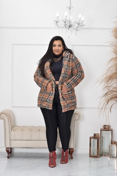 Casaco Plus Size Teddy Moda Blogueira Inverno Carneirinho - loja online