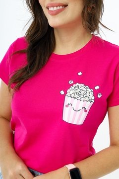 Blusa Tshirt Feminina Minimalista C Estampa desenho algodão