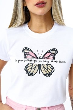 Blusa Tshirt Feminina Minimalista C Estampa desenho algodão - comprar online