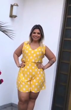 Macaquinho Macacão Plus size Poa Bolinhas tamanhos grandes - Summer Body Brazil comercio de roupas Ltda