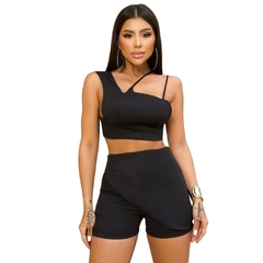 Conjunto Feminino Mula Manca Cropped e Shorts Moda Blogueira - Summer Body Brazil comercio de roupas Ltda