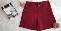 Shorts Com Detalhes Cinto E Bolsos Bengaline Zíper Elastano - Summer Body Brazil comercio de roupas Ltda