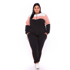 Imagem do Conjunto Malha crepe Inverno Plus Size Blusa zíper Calça