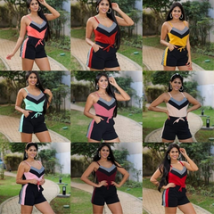 Conjunto Feminino blusa xadrez Shorts Kit 3 conjuntos m,g,gg na internet