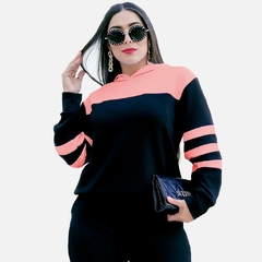 Conjunto Feminino Malha Crepe Blusa E Calça Inverno Luxo - comprar online