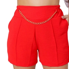 Shorts duna confortável com detalhes de corrente - loja online