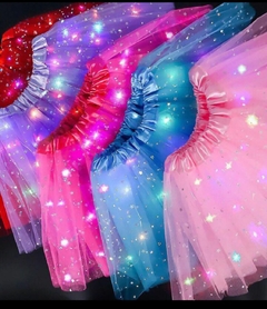 Saia De Tule Led Colorido Fantasia Carnaval Halloween 40cm na internet