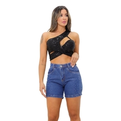 Cropped Feminino Mula Manca Paete Decote Cruzado - comprar online