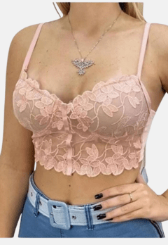 Cropped Renda Chantilly na internet