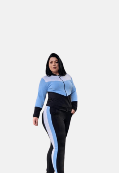 Conjunto Malha crepe Inverno Plus Size Blusa zíper Calça - Summer Body Brazil comercio de roupas Ltda