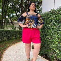 shorts plus size com fivela numero 48