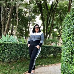 Imagem do Conjunto Malha crepe Inverno Plus Size Blusa zíper Calça