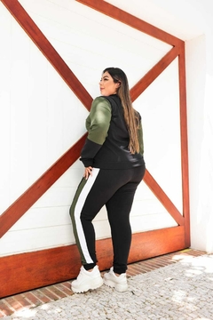 Imagem do Conjunto Malha crepe Inverno Plus Size Blusa zíper Calça