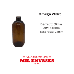 Omega ámbar x200cc tapa aluminio x10 unidades - tienda online