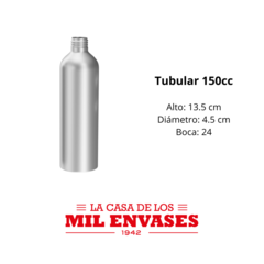Tubular aluminio x150cc válvula crema x10 unidades en internet