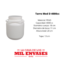 Tarro Mod D x4000cc b130 x10 unidades - comprar online