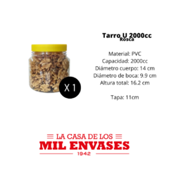 Tarro PVC rosca x2000cc x1 unidad - comprar online