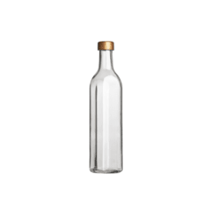 Botella cuadrada cristal x250cc x24 unidades con tapa plástica y tapón inserto - La Casa de los Mil Envases S.A.