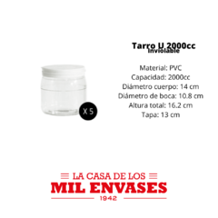 Tarro U Inviolable x2000cc x5 unidades - comprar online