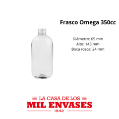 Omega cristal x350cc tapa flip top x10 unidades - comprar online