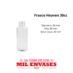 Heaven cristal x30cc con tapa flip top x10 unidades en internet