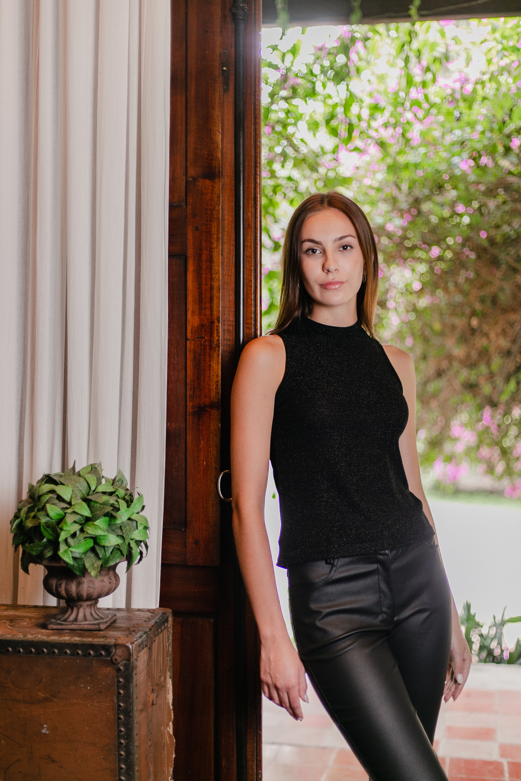 Remera con brillos 2025 mujer