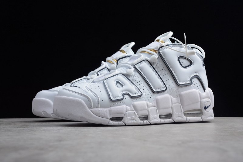 Nike Air More UPTEMPO White Blue Gold DAIKAN