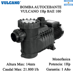 Bomba Autocebante Vulcano 1hp Bae 100 Serie2000