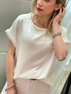 blusa de seda con dobladillo