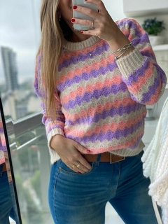 Imagen de sweater combinado de lana