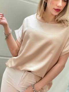 blusa de seda con dobladillo - tienda online