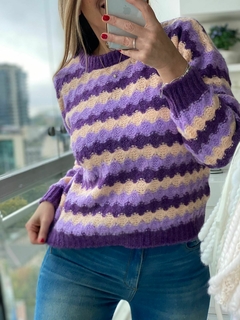 sweater combinado de lana en internet