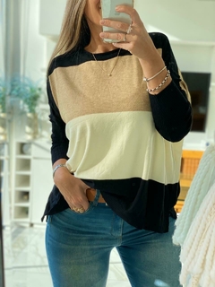 Sweater de Bremer rayado con tajos amplio - Maria Cruz