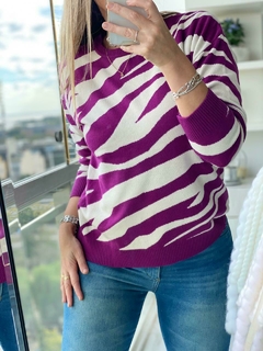 sweater de Bremer doble hilado cebra - Maria Cruz